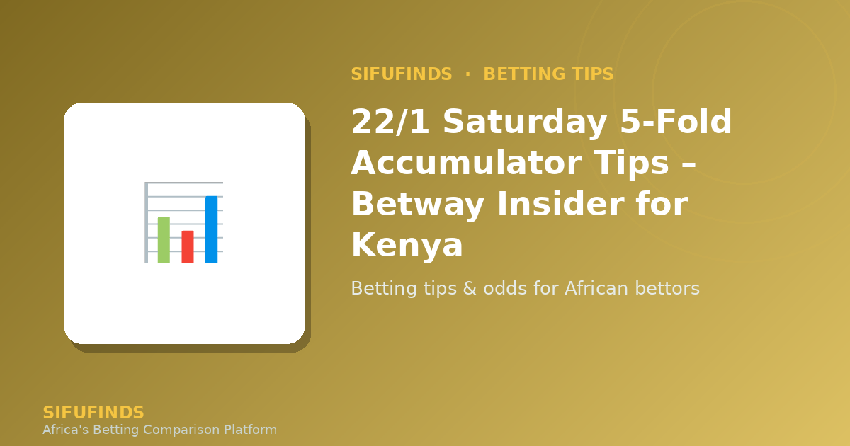22/1 Saturday 5-Fold Accumulator Tips – Betway Insider