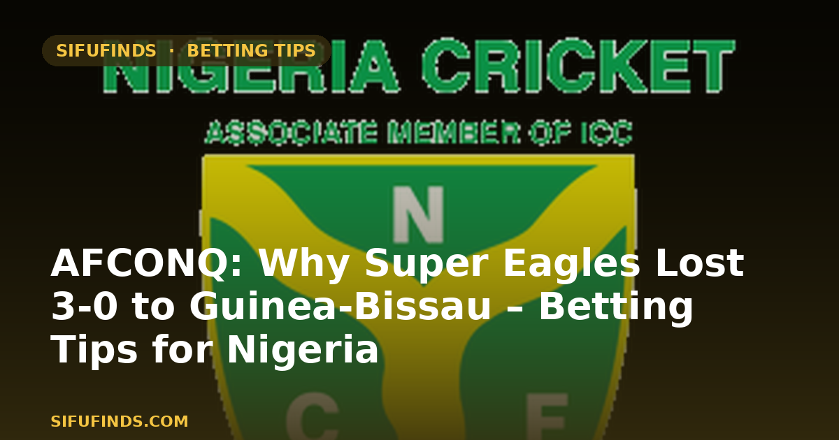 AFCONQ: Why Super Eagles Lost 3-0 to Guinea-Bissau