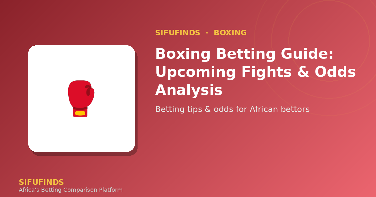 Boxing Betting Guide: Upcoming Fights & Odds Analysis