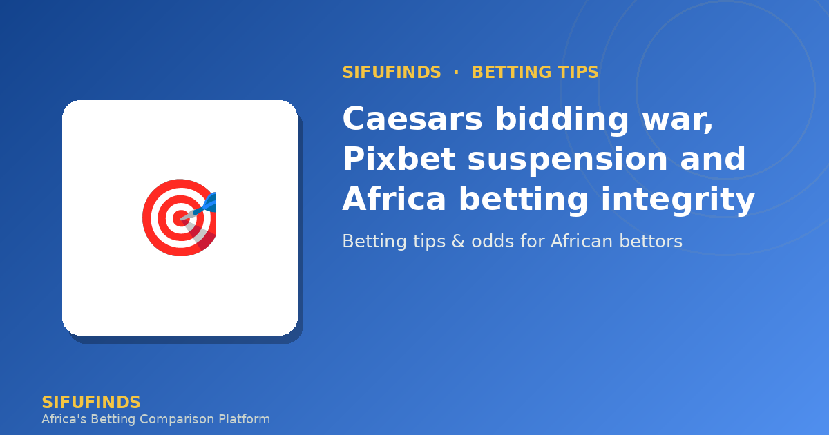 Caesars bidding war, Pixbet suspension and Africa betting