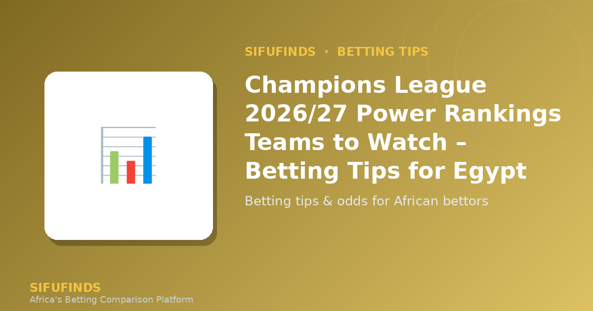 Champions League 2026/27 Power Rankings Teams to Watch