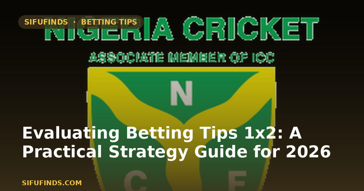 Evaluating Betting Tips 1x2: A Practical Strategy Guide for 2026