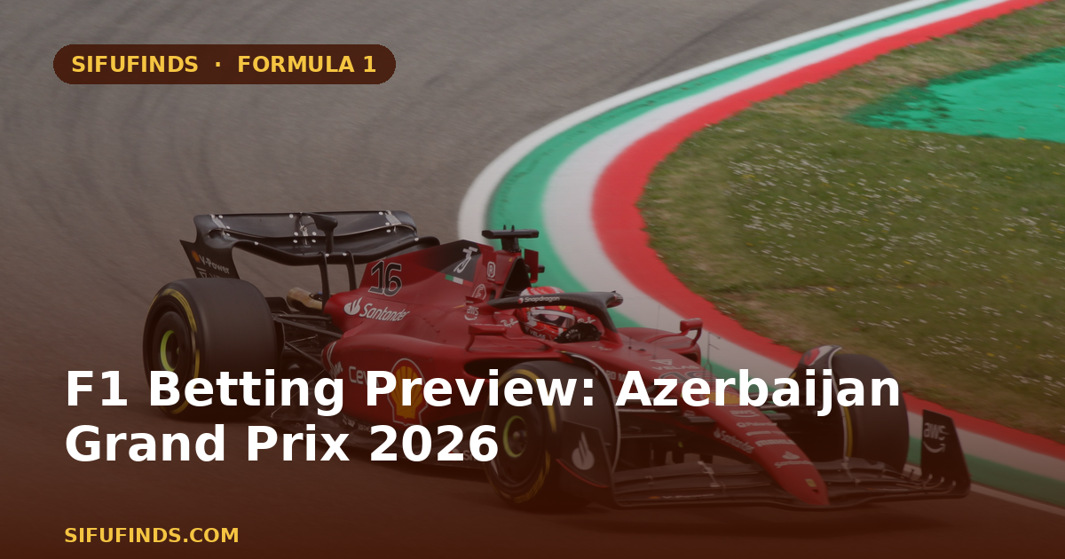 F1 Betting Preview: Azerbaijan Grand Prix 2026