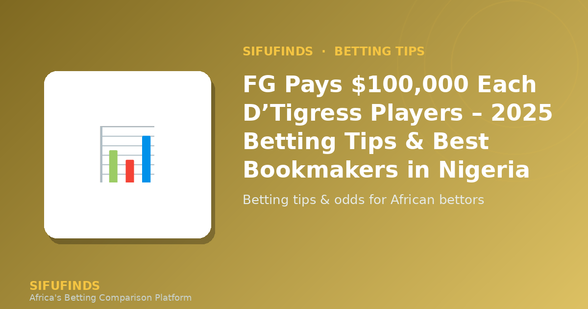 FG Pays $100,000 Each D’Tigress Players – 2025 Betting Tips