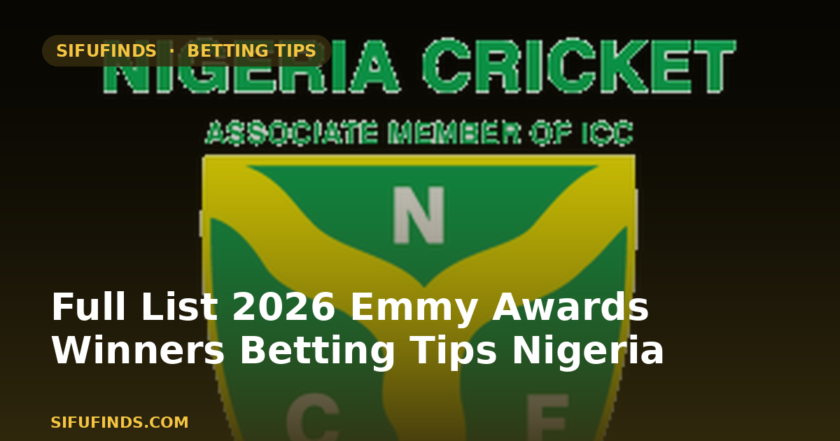 Full List 2026 Emmy Awards Winners Betting Tips Nigeria