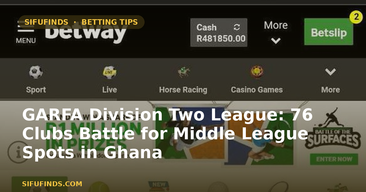 GARFA Division Two League: 76 Clubs Battle for Middle