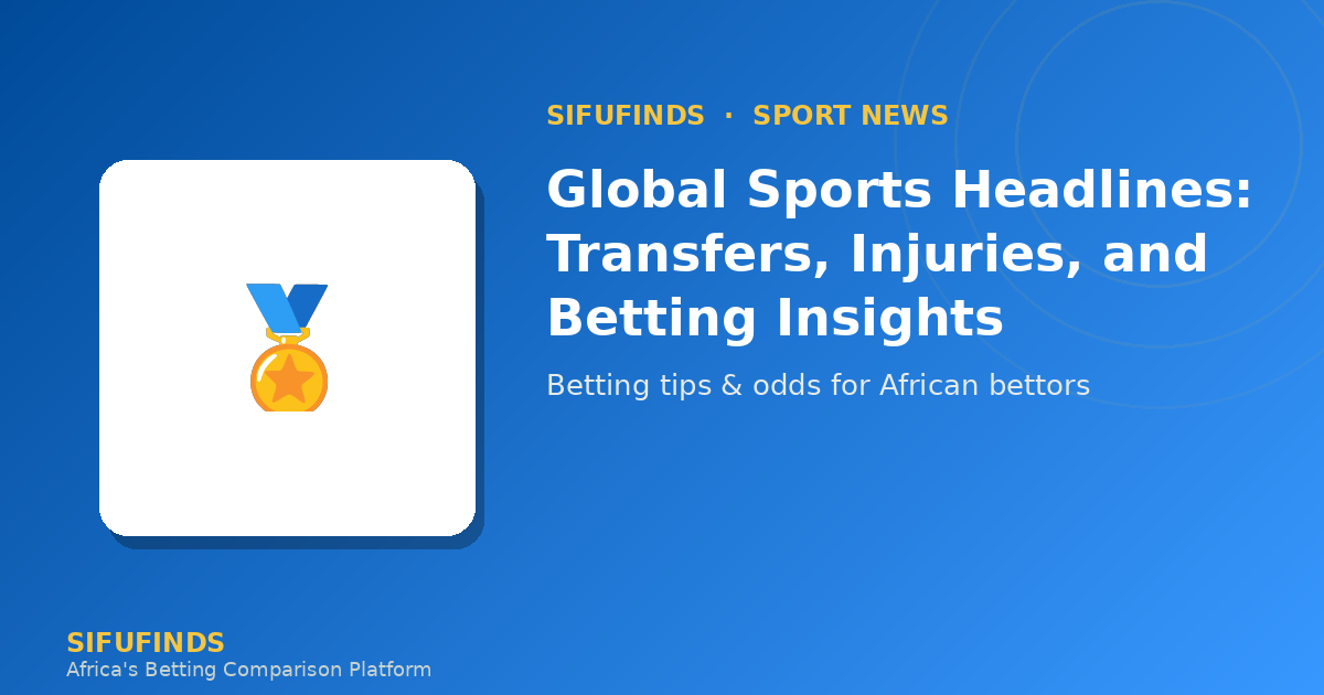 Global Sports Headlines: Transfers, Injuries, and Betting