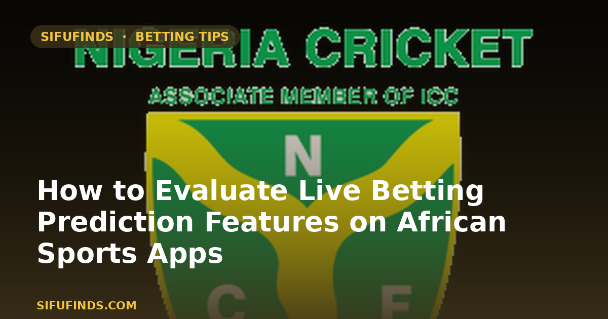 How to Evaluate Live Betting Prediction Features on African Sports Apps