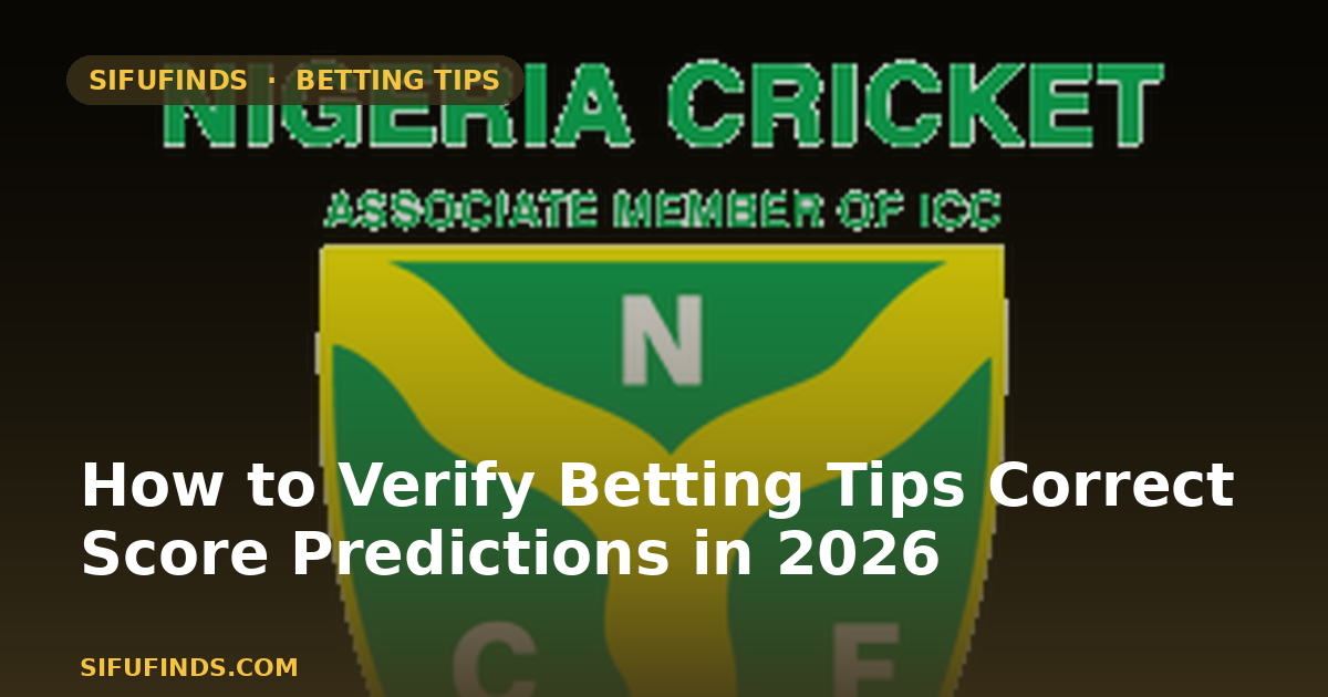 How to Verify Betting Tips Correct Score Predictions in 2026
