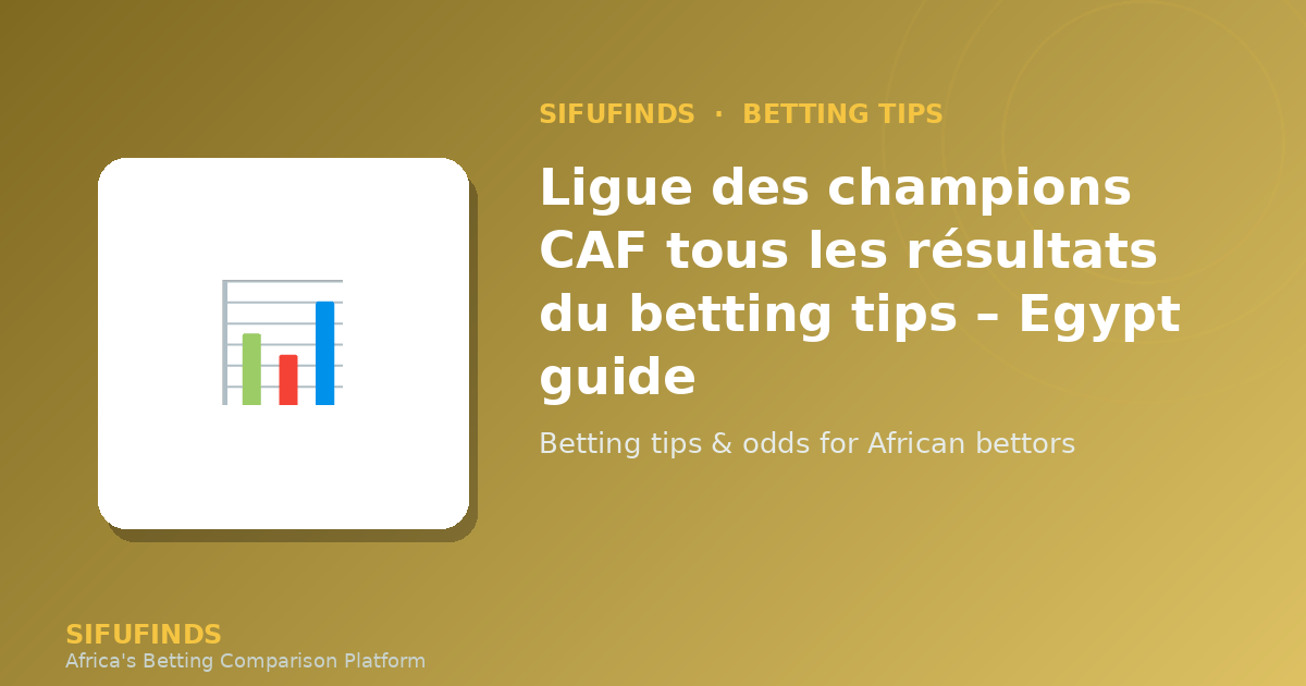 Ligue des champions CAF tous les résultats du betting tips