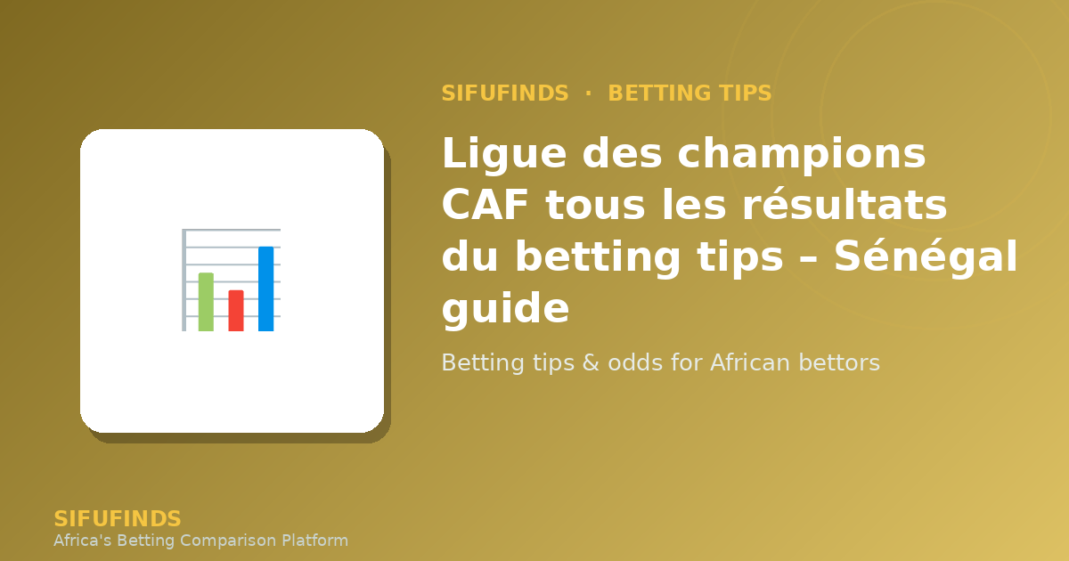 Ligue des champions CAF tous les résultats du betting tips