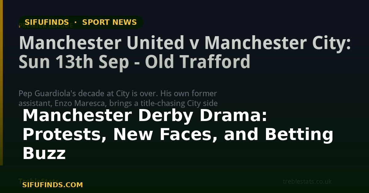 Manchester Derby Drama: Protests, New Faces, and Betting