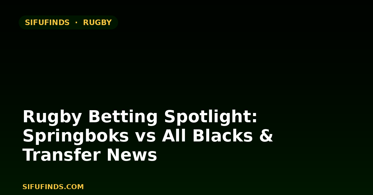 Rugby Betting Spotlight: Springboks vs All Blacks
