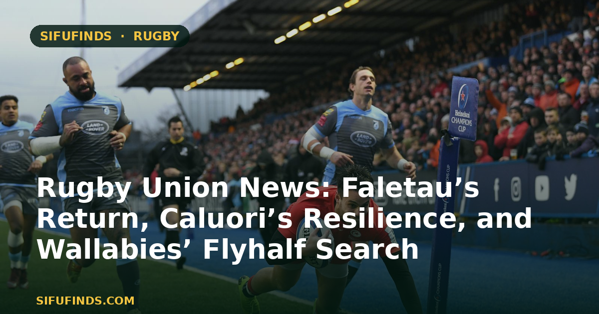 Rugby Union News: Faletau’s Return, Caluori’s Resilience, and Wallabies’ Flyhalf Search