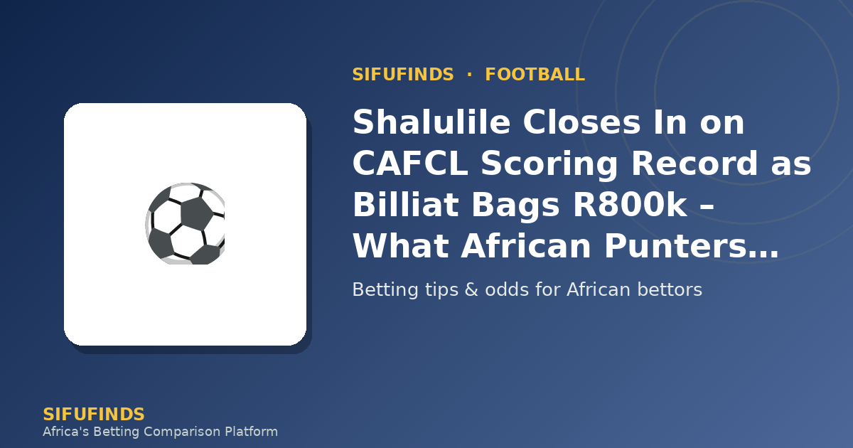 Shalulile Closes In on CAFCL Scoring Record as Billiat Bags