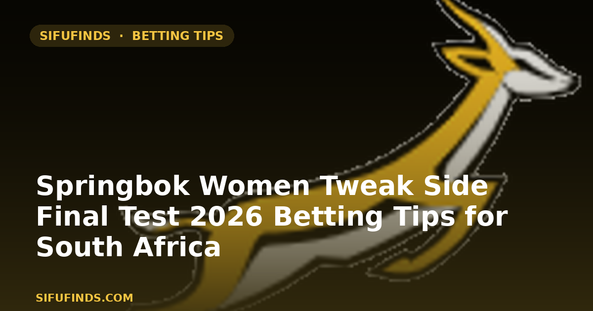 Springbok Women Tweak Side Final Test 2026 Betting Tips