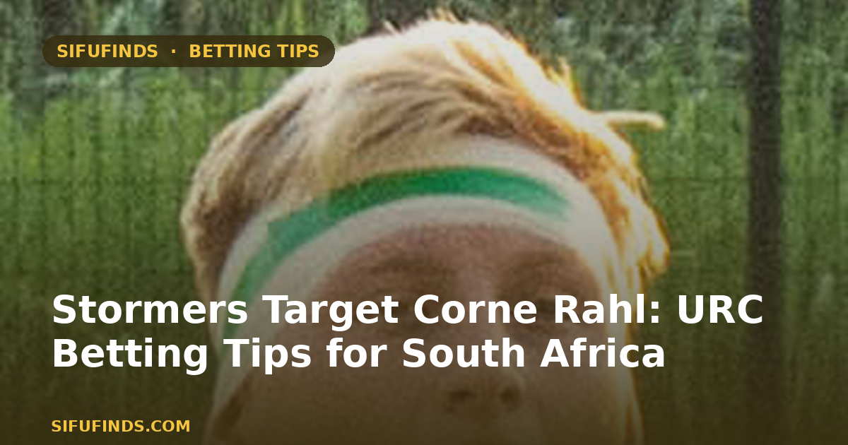 Los Stormers apuntan a Corne Rahl: Consejos de apuestas para la URC en Sudáfrica