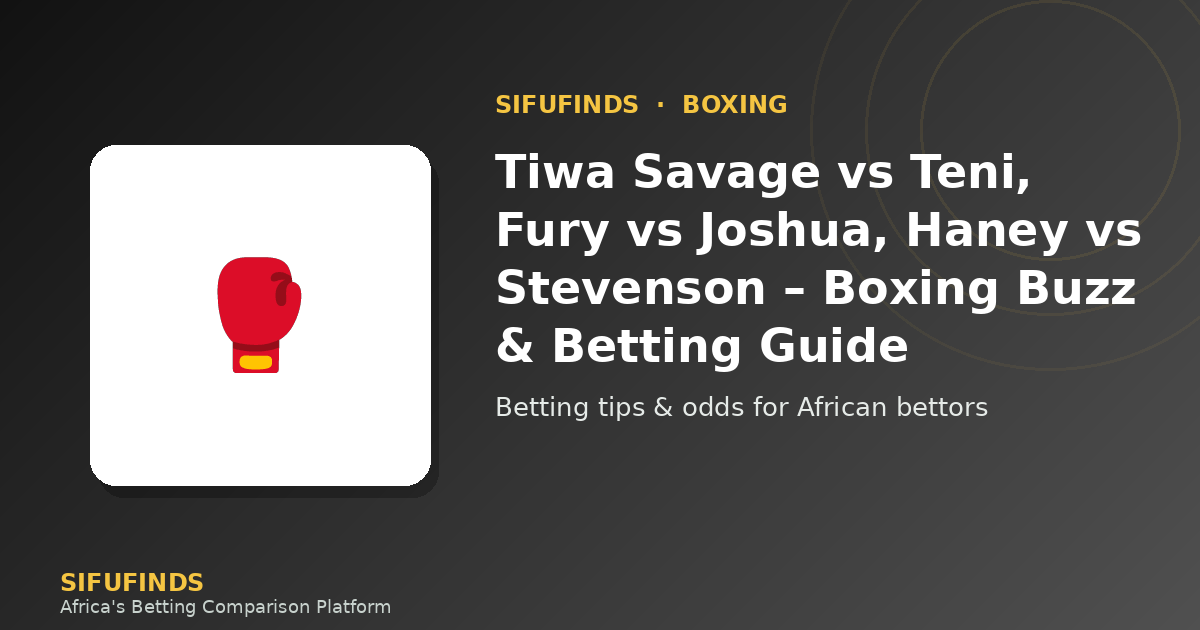 Tiwa Savage vs Teni, Fury vs Joshua, Haney vs Stevenson