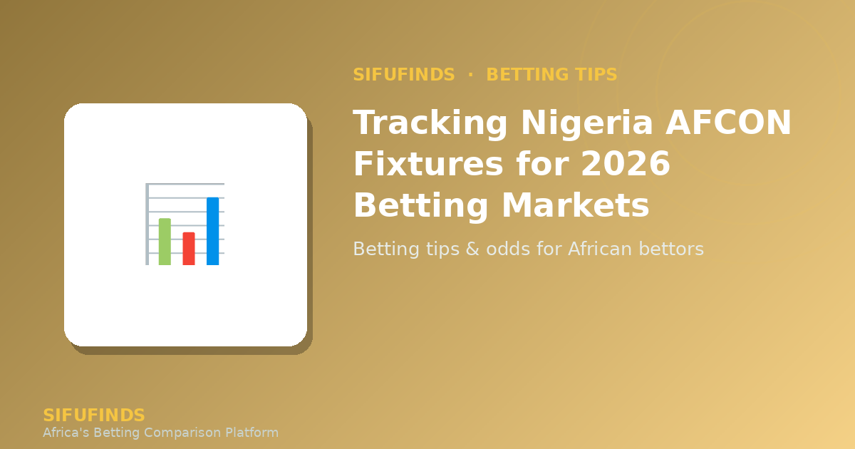 Tracking Nigeria AFCON Fixtures for 2026 Betting Markets