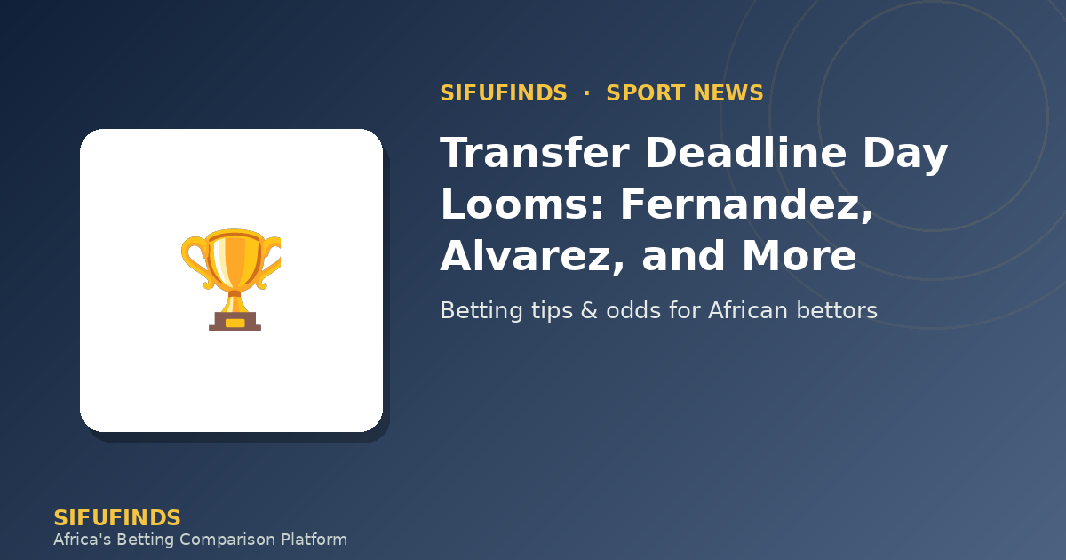 Transfer Deadline Day Looms: Fernandez, Alvarez, and More