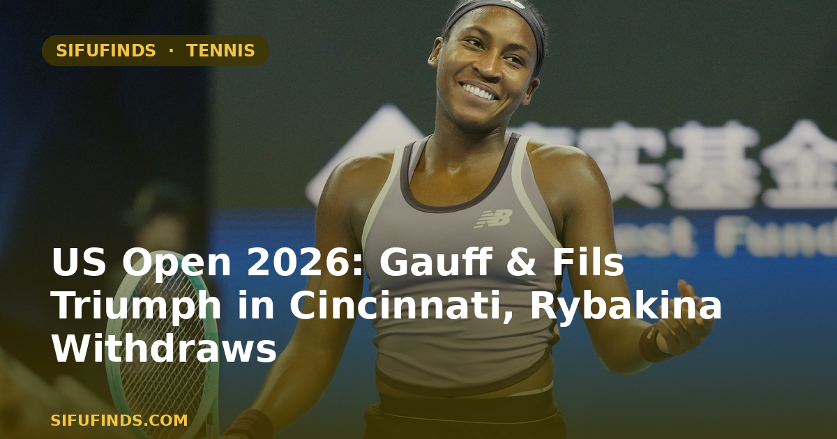 US Open 2026: Gauff & Fils Triumph in Cincinnati, Rybakina