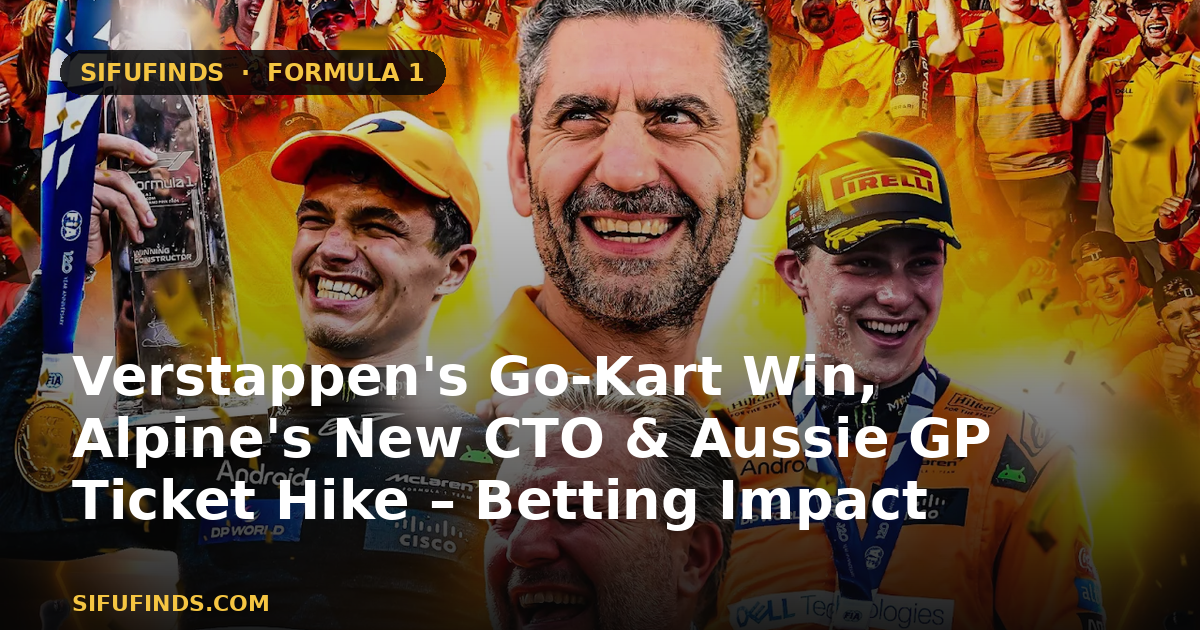Verstappen's Go‑Kart Win, Alpine's New CTO & Aussie GP