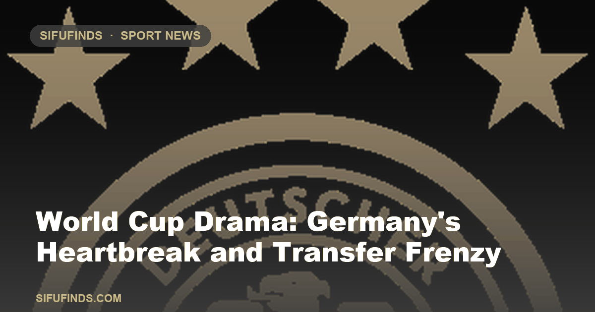World Cup Drama: Germany's Heartbreak and Transfer Frenzy